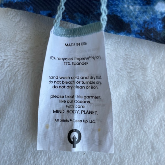 Qeep Up Plunging V Neckline Blue Tie Dye Bralette - Picture 6 of 8